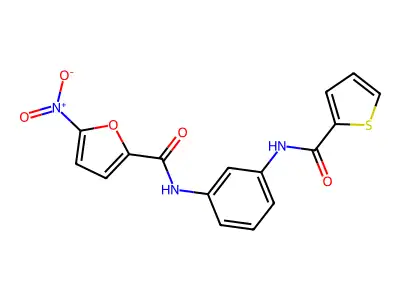 5-nitro-N-{3-[(2-thienylcarbonyl)amino]phenyl}-2-furamide structure