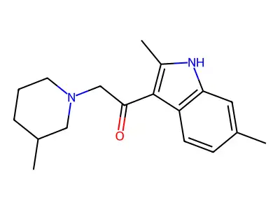 1-(2,6-dimethyl-1H-indol-3-yl)-2-(3-methylpiperidin-1-yl)ethanone structure