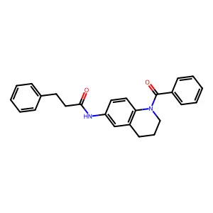 N-(1-benzoyl-1,2,3,4-tetrahydroquinolin-6-yl)-3-phenylpropanamide structure