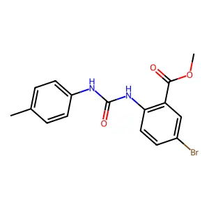 Methyl 5-bromo-2-[(4-toluidinocarbonyl)amino]benzoate structure