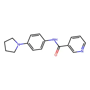 N-(4-pyrrolidin-1-ylphenyl)pyridine-3-carboxamide structure