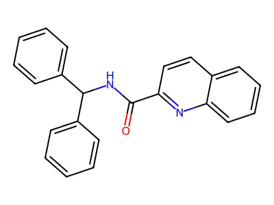 N-(Diphenylmethyl)-2-quinolinecarboxamide structure