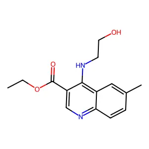 4-(2-Hydroxy-ethylamino)-6-methyl-quinoline-3-carboxylic acid ethyl ester structure