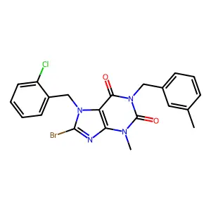 C21H18BrClN4O2 structure
