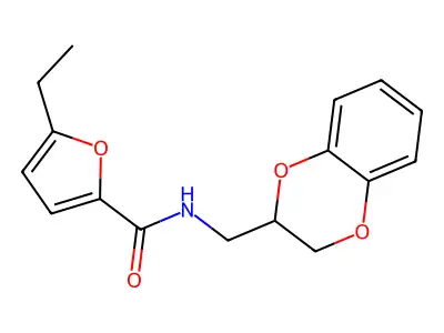 N-(2,3-dihydro-1,4-benzodioxin-3-ylmethyl)-5-ethyl-2-furancarboxamide structure