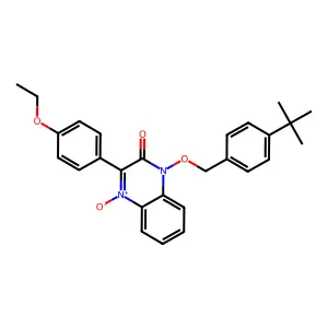 1-[(4-Tert-butylphenyl)methoxy]-3-(4-ethoxyphenyl)-4-oxidoquinoxalin-4-ium-2-one structure