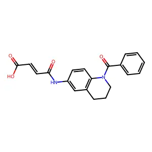 3-[(1-benzoyl-3,4-dihydro-2H-quinolin-6-yl)carbamoyl]prop-2-enoic Acid structure