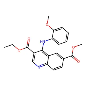 3-Ethyl 6-methyl 4-((2-methoxyphenyl)amino)quinoline-3,6-dicarboxylate structure