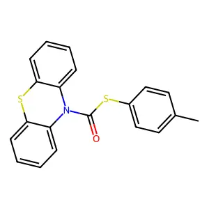 S-(4-methylphenyl) 10H-phenothiazine-10-carbothioate structure