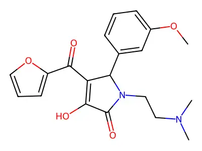 1-[2-(dimethylamino)ethyl]-4-(2-furoyl)-3-hydroxy-5-(3-methoxyphenyl)-1,5-dihydro-2H-pyrrol-2-one structure