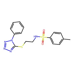 4-Methyl-N-[2-(1-phenyl-1H-tetrazol-5-ylsulfanyl)-ethyl]-benzenesulfonamide structure