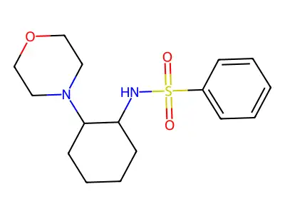 N-[2-(morpholin-4-yl)cyclohexyl]benzenesulfonamide structure