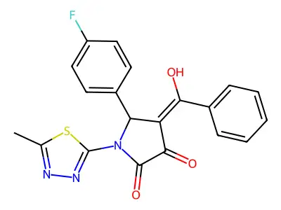 4-benzoyl-5-(4-fluorophenyl)-3-hydroxy-1-(5-methyl-1,3,4-thiadiazol-2-yl)-2,5-dihydro-1H-pyrrol-2-one structure