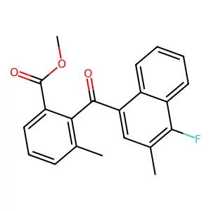 Methyl 2-(4-fluoro-3-methylnaphthalene-1-carbonyl)-3-methylbenzoate structure