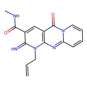 1-Allyl-2-imino-N-methyl-5-oxo-2,5-dihydro-1H-dipyrido[1,2-a:2',3'-d]pyrimidine-3-carboxamide structure