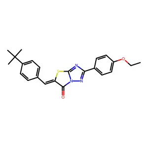 (5Z)-5-(4-tert-butylbenzylidene)-2-(4-ethoxyphenyl)[1,3]thiazolo[3,2-b][1,2,4]triazol-6(5H)-one structure