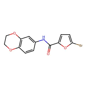 5-bromo-N-(2,3-dihydro-1,4-benzodioxin-6-yl)furan-2-carboxamide structure