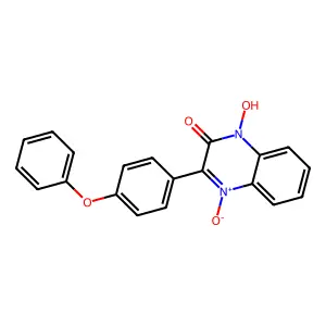 1-hydroxy-3-(4-phenoxyphenyl)quinoxalin-2(1H)-one 4-oxide structure