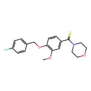 [4-[(4-Fluorophenyl)methoxy]-3-methoxyphenyl]-morpholin-4-ylmethanethione structure