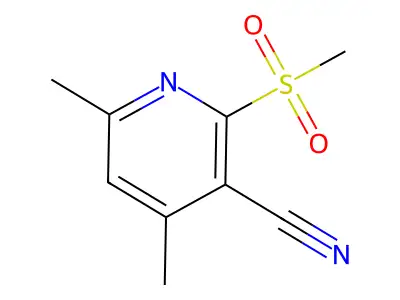 4,6-二甲基-2-(甲基磺酰基)烟腈 structure