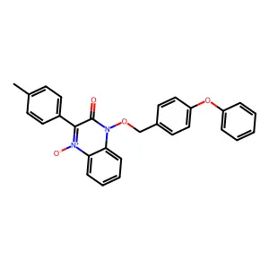 3-(4-Methylphenyl)-4-oxido-1-[(4-phenoxyphenyl)methoxy]quinoxalin-4-ium-2-one structure
