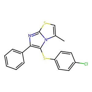 5-(4-Chlorophenyl)sulfanyl-3-methyl-6-phenylimidazo[2,1-b][1,3]thiazole structure