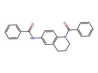 N-(1-benzoyl-1,2,3,4-tetrahydroquinolin-6-yl)benzamide structure