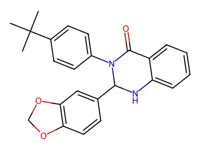 2-(1,3-Benzodioxol-5-yl)-3-(4-tert-butylphenyl)-1,2-dihydroquinazolin-4-one structure