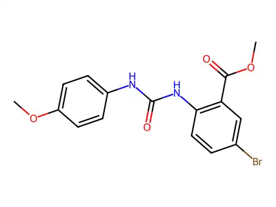 Methyl 5-bromo-2-{[(4-methoxyanilino)carbonyl]amino}benzoate structure