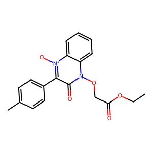 Ethyl 2-[3-(4-methylphenyl)-4-oxido-2-oxoquinoxalin-4-ium-1-yl]oxyacetate structure