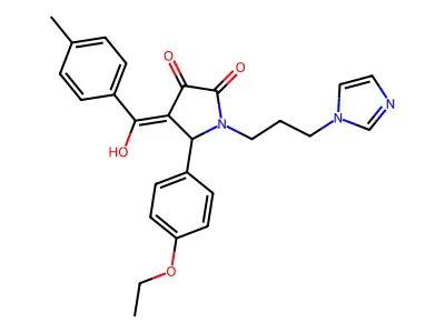 5-(4-ethoxyphenyl)-3-hydroxy-1-[3-(1H-imidazol-1-yl)propyl]-4-(4-methylbenzoyl)-2,5-dihydro-1H-pyrrol-2-one structure