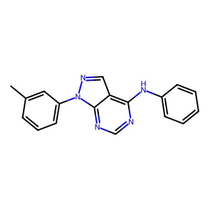 N-phenyl-1-(m-tolyl)-1H-pyrazolo[3,4-d]pyrimidin-4-amine structure