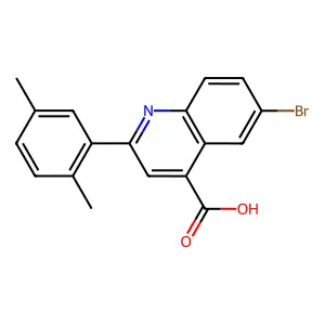 6-Bromo-2-(2,5-dimethylphenyl)quinoline-4-carboxylic acid structure