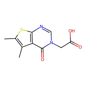 (5,6-dimethyl-4-oxothieno[2,3-d]pyrimidin-3(4H)-yl)acetic acid structure