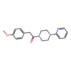 2-(4-Methoxyphenyl)-1-(4-pyridin-2-ylpiperazin-1-yl)ethanone structure