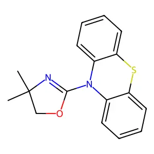 4,4-dimethyl-2-phenothiazin-10-yl-5H-1,3-oxazole structure