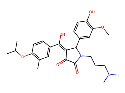 1-[3-(dimethylamino)propyl]-3-hydroxy-5-(4-hydroxy-3-methoxyphenyl)-4-[3-methyl-4-(propan-2-yloxy)benzoyl]-2,5-dihydro-1H-pyrrol-2-one structure