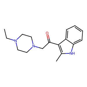 2-(4-ethylpiperazin-1-yl)-1-(2-methyl-1H-indol-3-yl)ethanone structure
