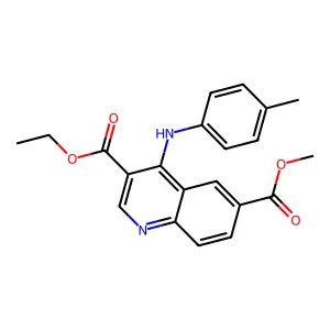 3-Ethyl 6-methyl 4-[(4-methylphenyl)amino]quinoline-3,6-dicarboxylate structure