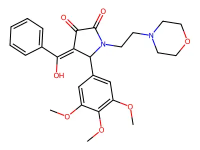 4-[hydroxy(phenyl)methylidene]-1-(2-morpholin-4-ylethyl)-5-(3,4,5-trimethoxyphenyl)pyrrolidine-2,3-dione structure
