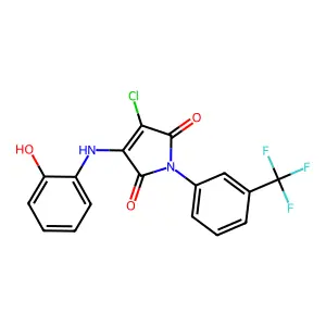 3-Chloro-4-(2-hydroxyanilino)-1-[3-(trifluoromethyl)phenyl]pyrrole-2,5-dione structure