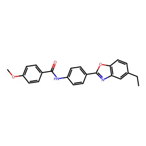 N-[4-(5-ethyl-1,3-benzoxazol-2-yl)phenyl]-4-methoxybenzamide structure