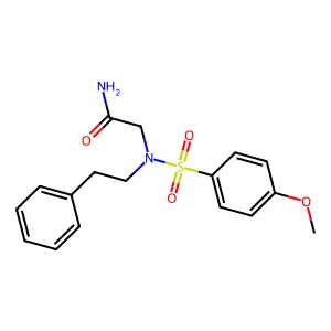 2-(4-methoxy-N-phenethylphenylsulfonamido)acetamide structure