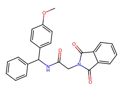 2-(1,3-dioxoisoindol-2-yl)-N-[(4-methoxyphenyl)-phenylmethyl]acetamide structure