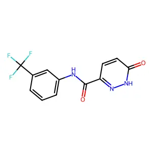 6-oxo-N-(3-(trifluoromethyl)phenyl)-1,6-dihydropyridazine-3-carboxamide structure
