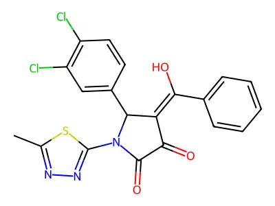 4-benzoyl-5-(3,4-dichlorophenyl)-3-hydroxy-1-(5-methyl-1,3,4-thiadiazol-2-yl)-2,5-dihydro-1H-pyrrol-2-one structure