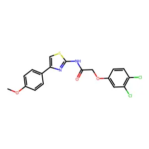 2-(3,4-dichlorophenoxy)-N-[4-(4-methoxyphenyl)-1,3-thiazol-2-yl]acetamide structure