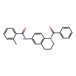 N-(1-benzoyl-1,2,3,4-tetrahydroquinolin-6-yl)-2-methylbenzamide structure