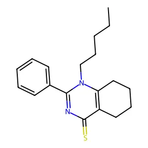 1-pentyl-2-phenyl-5,6,7,8-tetrahydro-4(1H)-quinazolinethione structure
