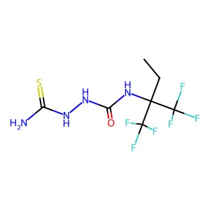 1-(Carbamothioylamino)-3-[1,1,1-trifluoro-2-(trifluoromethyl)butan-2-yl]urea structure
